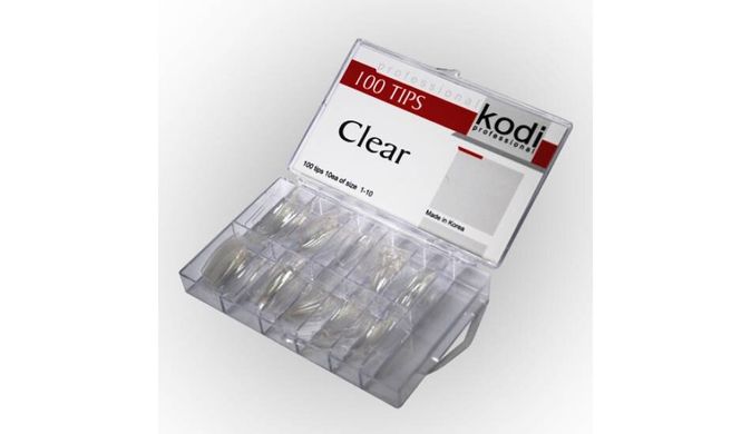 Типсы Kodi Regular clear 100 шт, 100 шт, Пластик