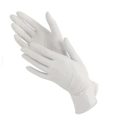 Перчатки нитриловые неопудренные Medicom White 1 пара L