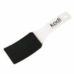 Пилка для педикюра Kodi изогнутая пластиковая белая ручка 100/180 мкм