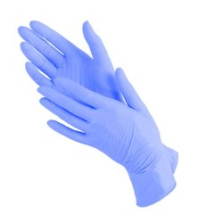 Перчатки нитриловые неопудренные Medicom Blue 1 пара S