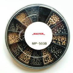 Бульонки для декора ногтей Master металлические MP-503-B